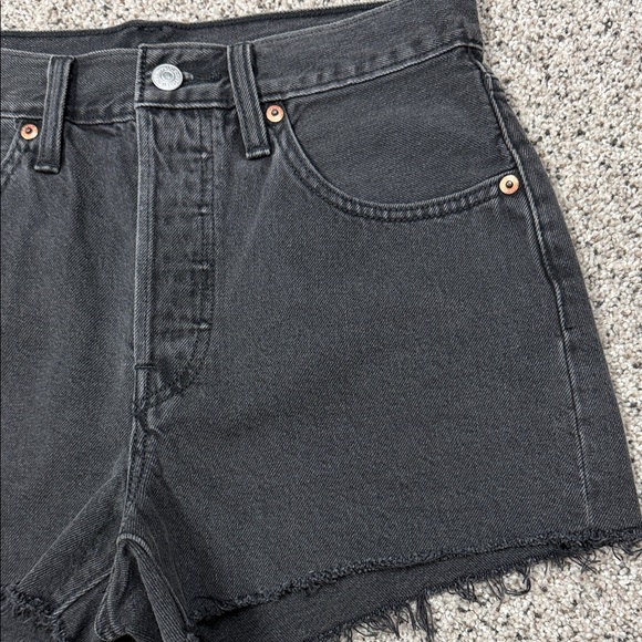 Levi's Black 501 Jean Shorts for Women - Picture 3 of 8